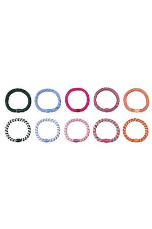 Bracelets élastiques à cheveux Multicouleur Polyester h5 Image4