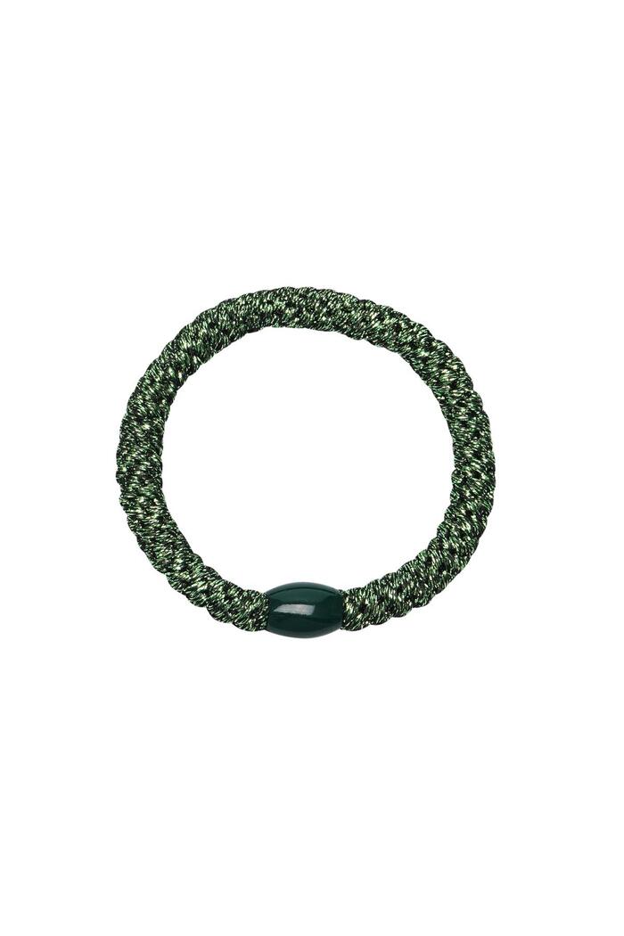 Hair tie bracelets 5-pack Green Polyester 