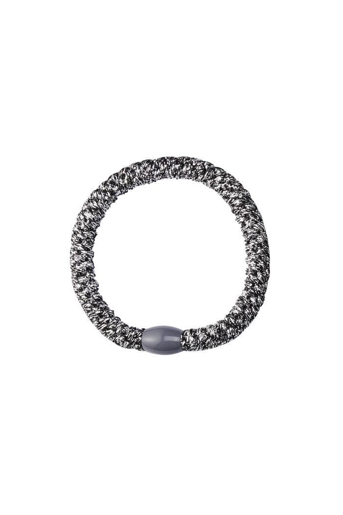 Hair tie bracelets 5-pack Grey Polyester 