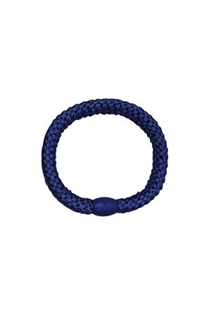 Hair tie bracelets 5-pack Cobalt Polyester h5 