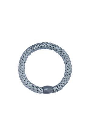 Hair tie bracelets 5-pack Grey Polyester h5 