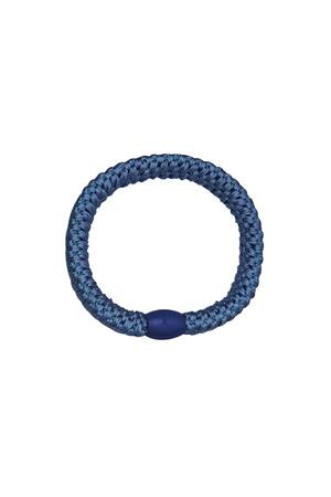 Lot de 5 bracelets élastiques à cheveux Bleu foncé Polyester h5 