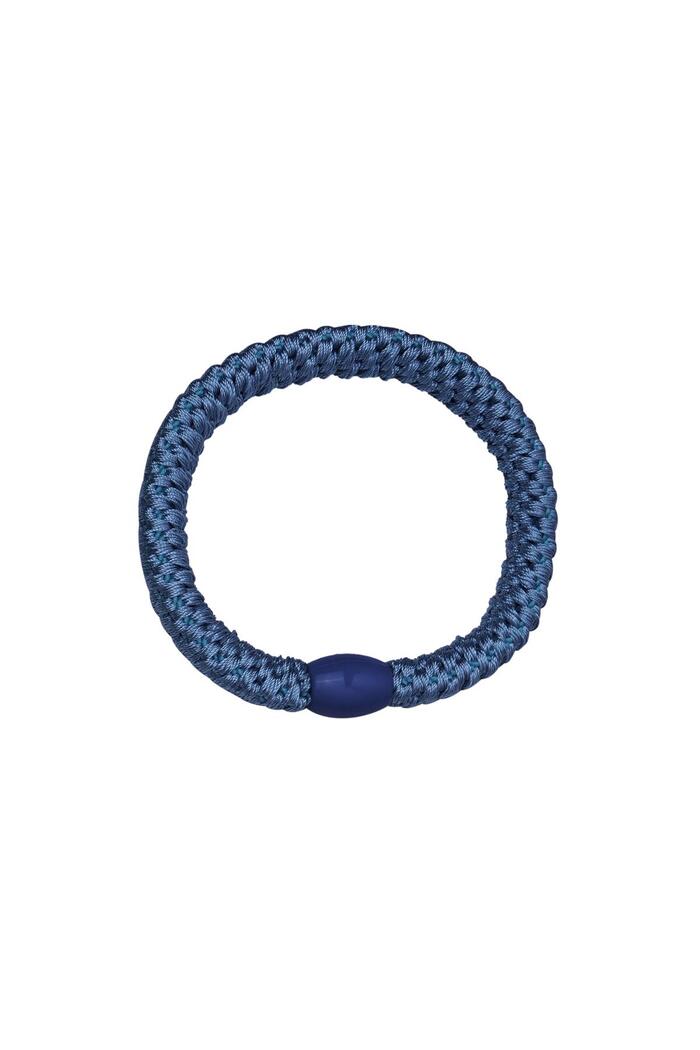 Lot de 5 bracelets élastiques à cheveux Bleu foncé Polyester 