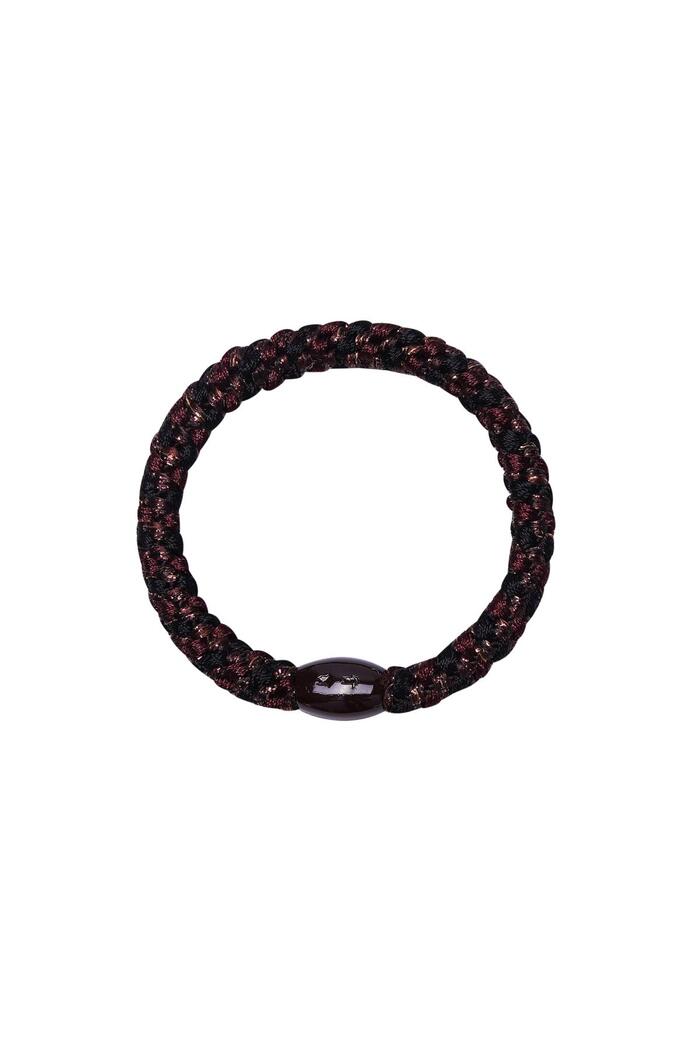 Hair tie bracelets 5-pack Brown Polyester 
