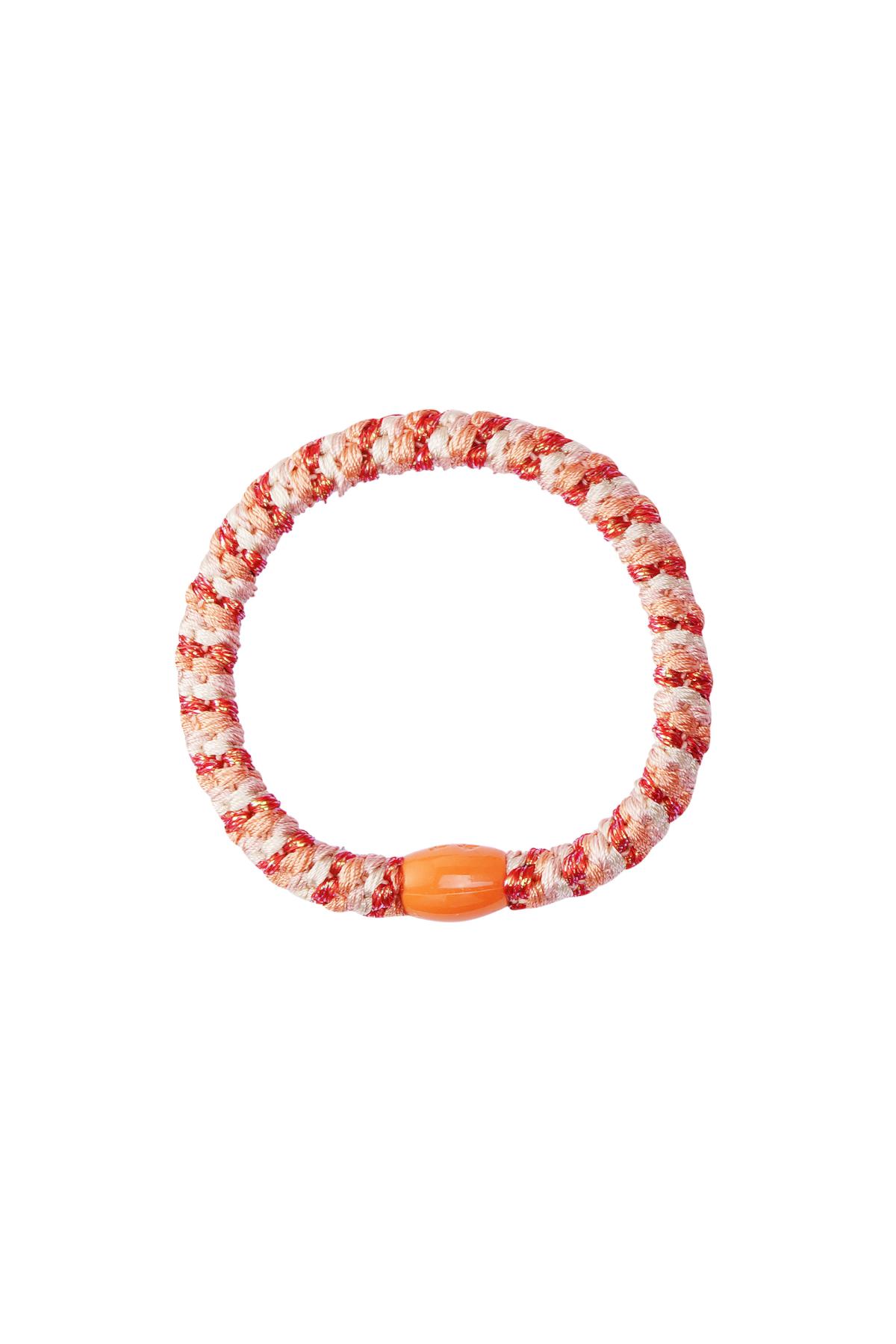 Lot de 5 bracelets élastiques à cheveux Corail Polyester