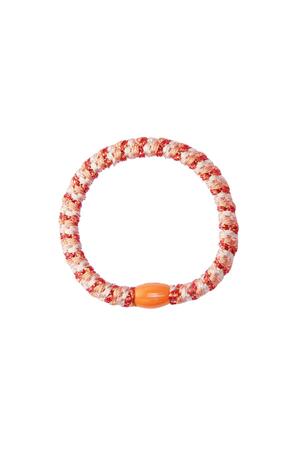 Hair tie bracelets 5-pack Coral Polyester h5 