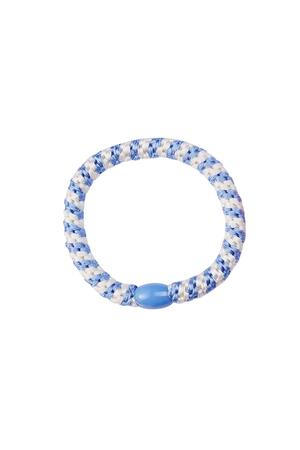 Lot de 5 bracelets élastiques à cheveux Light Blue Polyester h5 