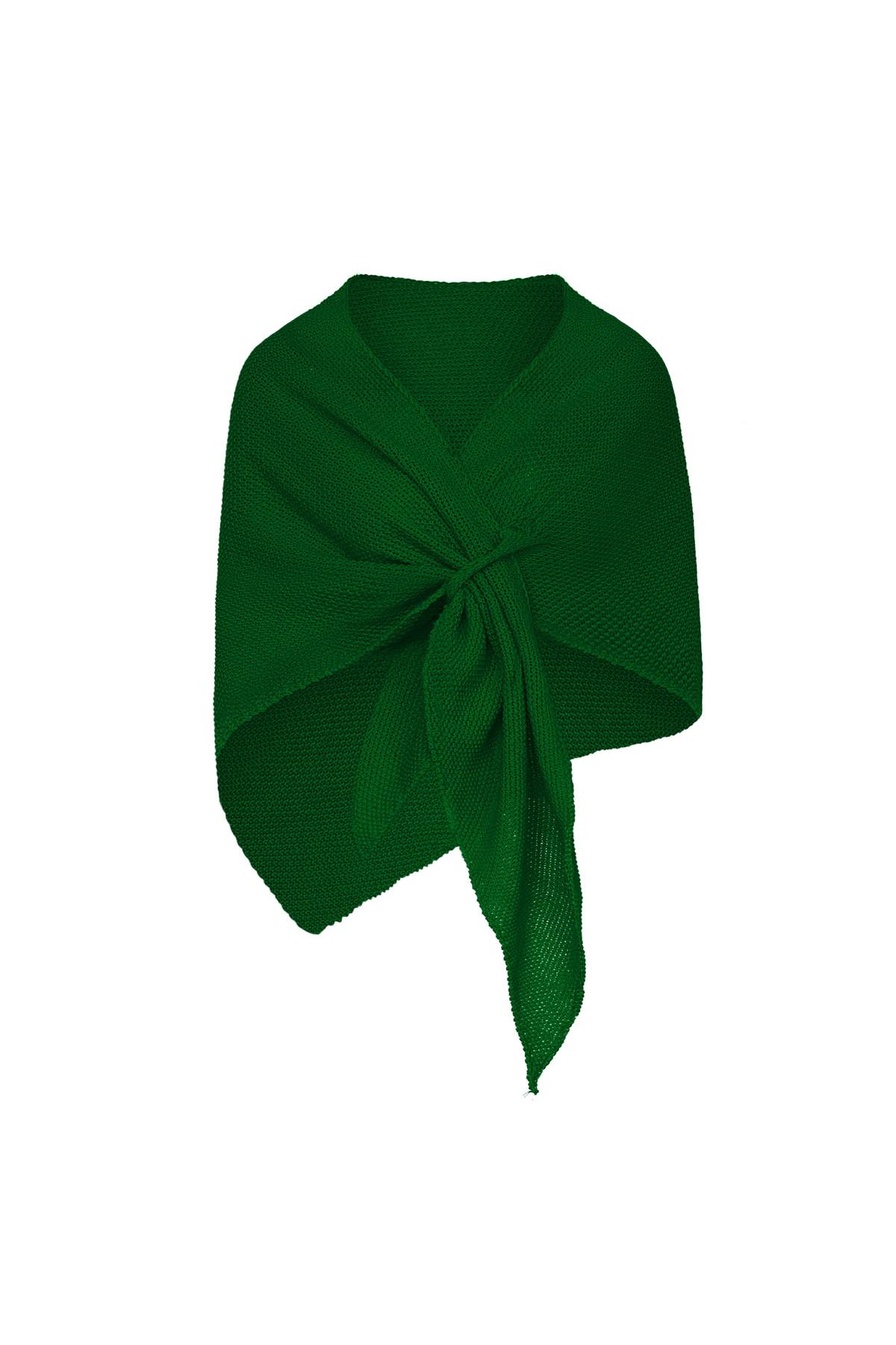 Schal mit einfarbigem Druck Grün Acryl