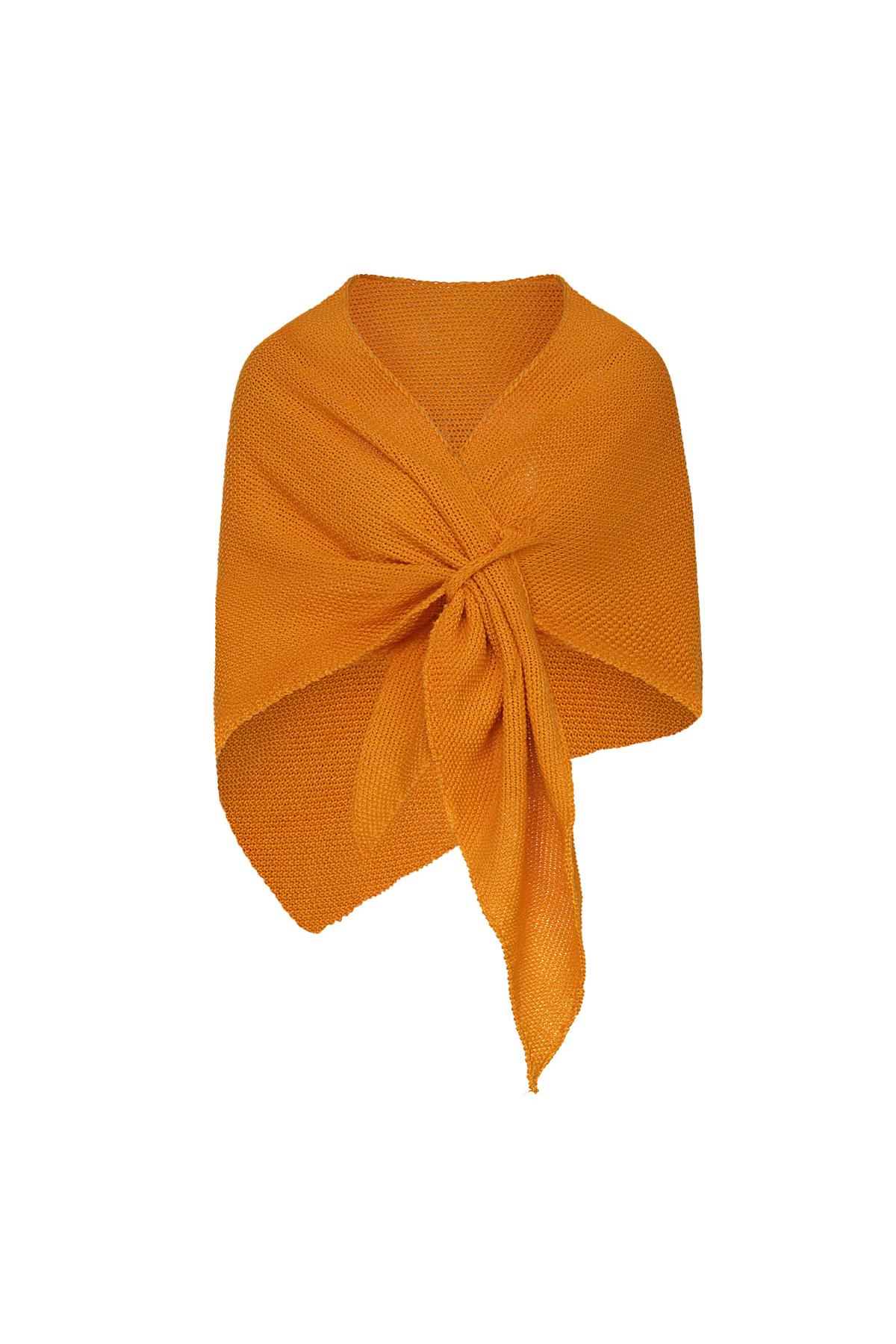 Shawl plain print Orange Acrylic