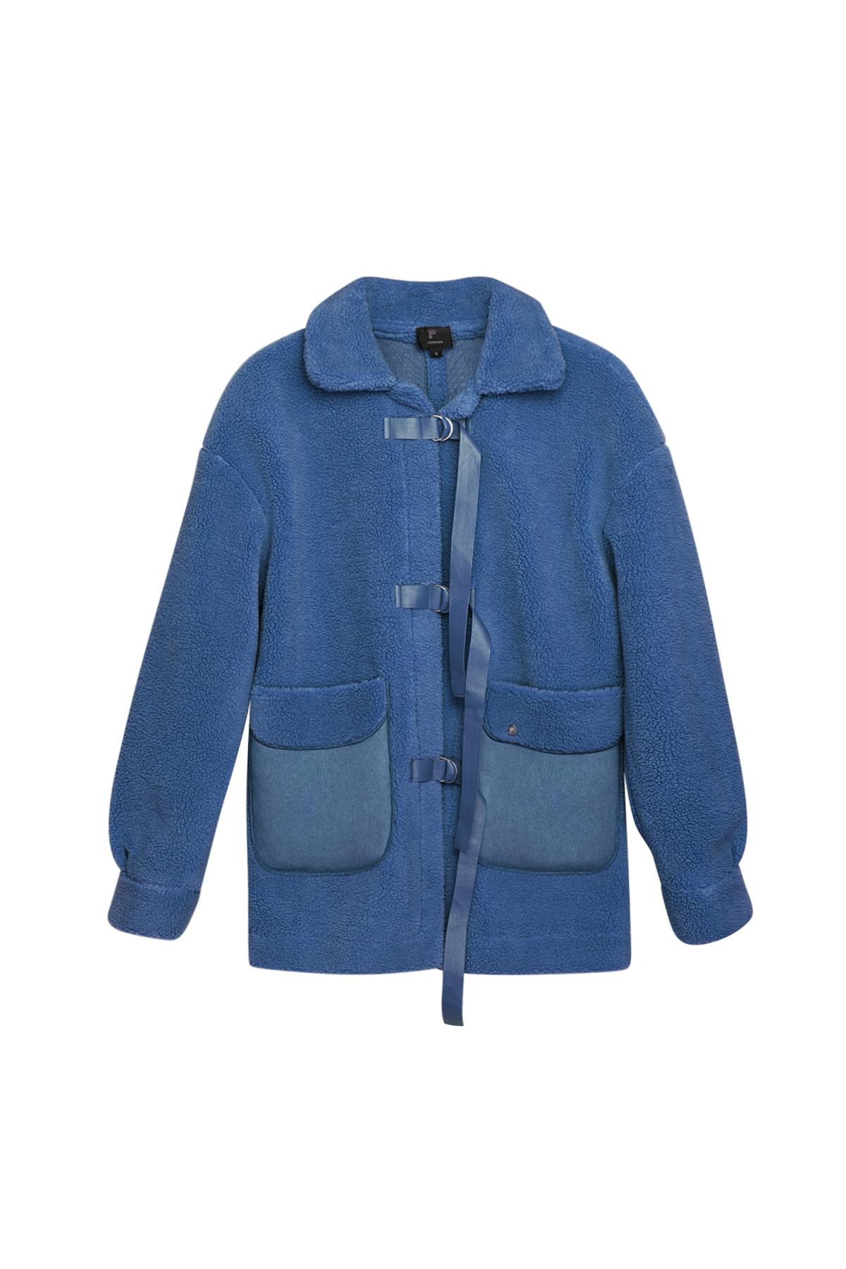 Manteau 2025 teddy bleu