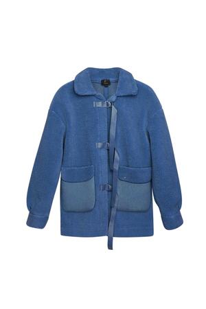 Manteau teddy - Bleu L h5 