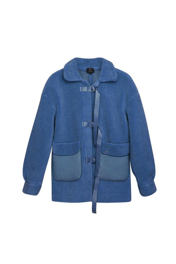 Teddy coat - Blue L