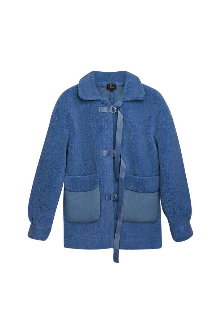 Manteau teddy - Bleu L 