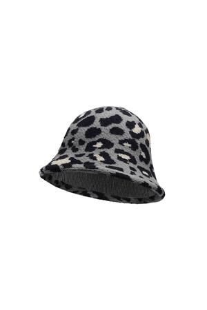 Hayvan desenli kova şapka Dark Grey Acrylic h5 