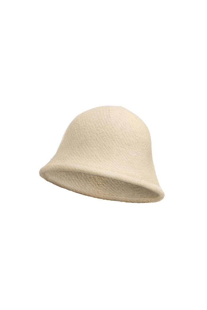 Kova şapka düz renk Off-white Acrylic 