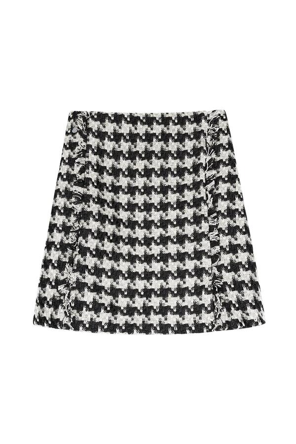 Pied-de-poule skirt - Holiday essentials Black & White L