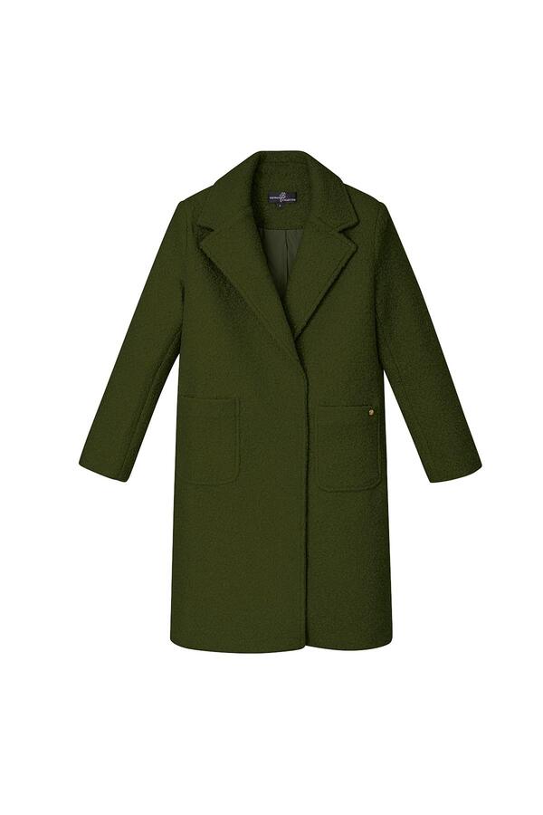 Coat subtle teddy Green L
