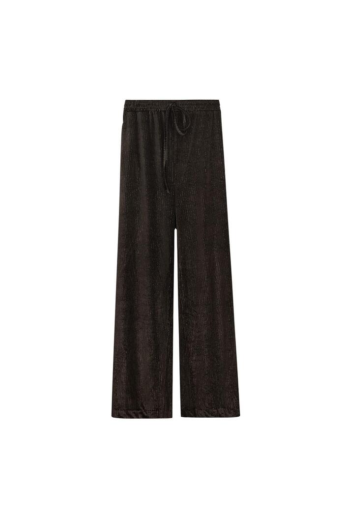 Pants rib with glitter Brown S 