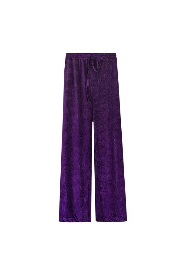 Pants rib with glitter Purple L