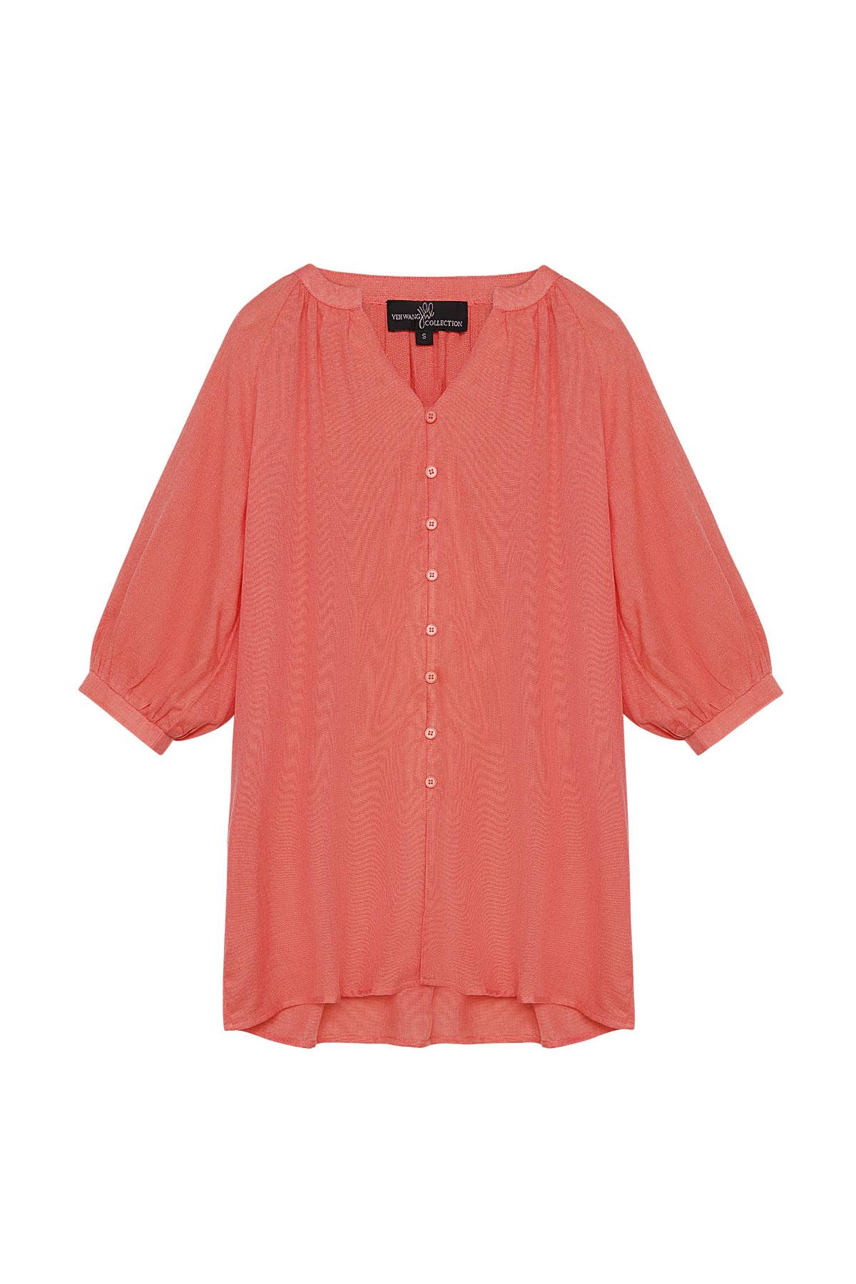 Basic blouse with buttons Coral S