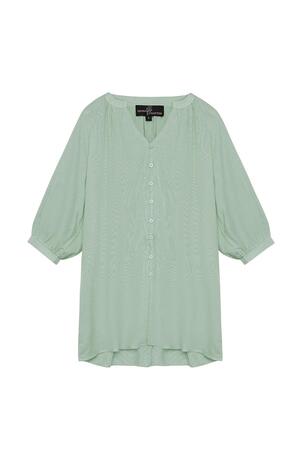 Basic blouse with buttons Green M h5 