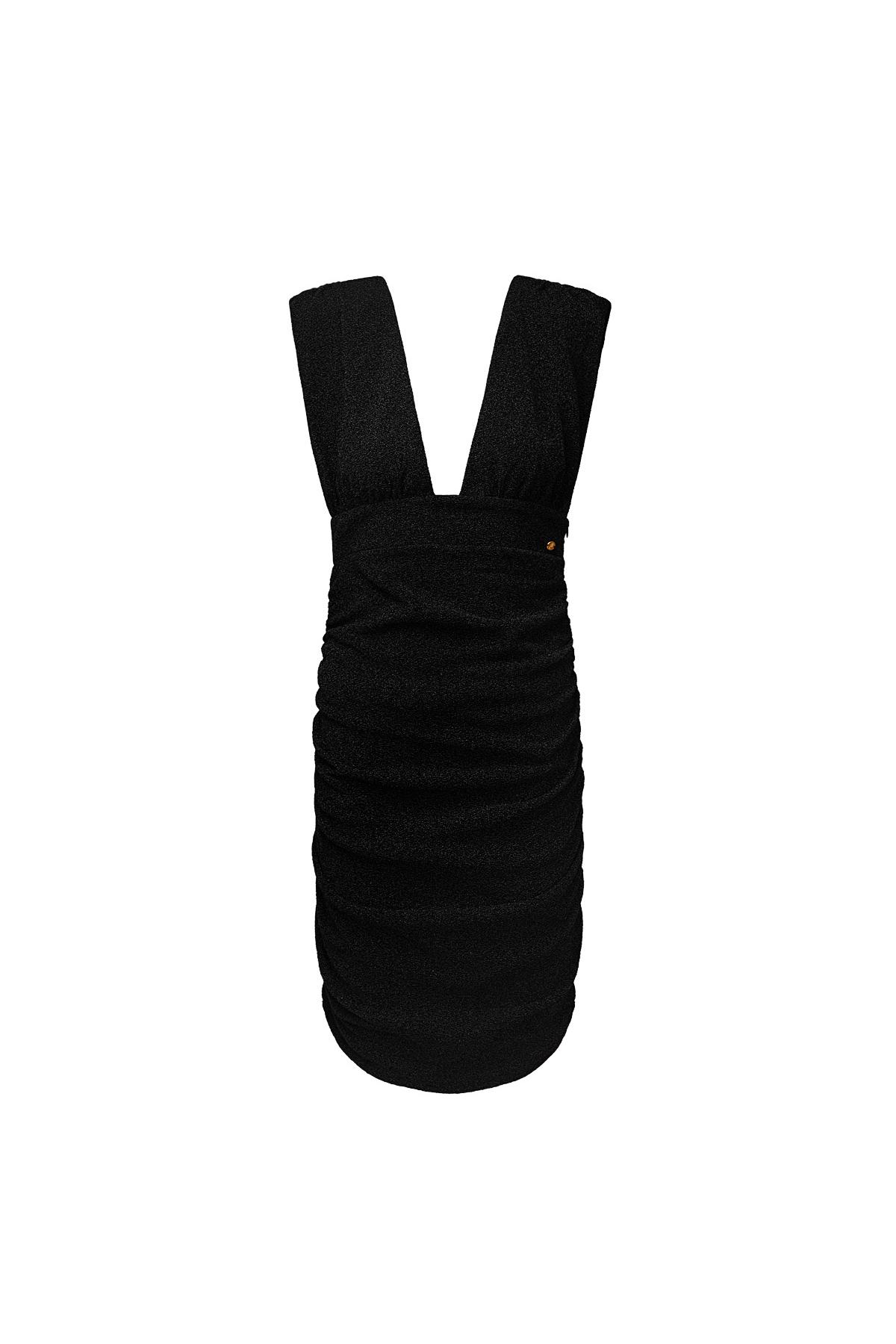 Partykleid mit V-Ausschnitt Schwarz L