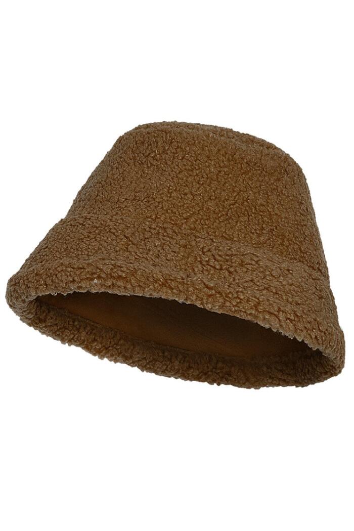 Kova şapka 2 taraf Brown Polyester Resim2