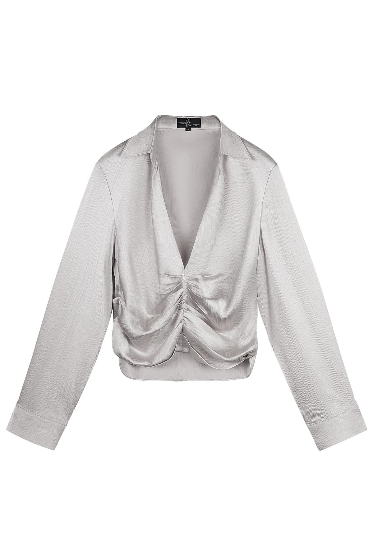 Blouse with pleat detail Grey M h5 