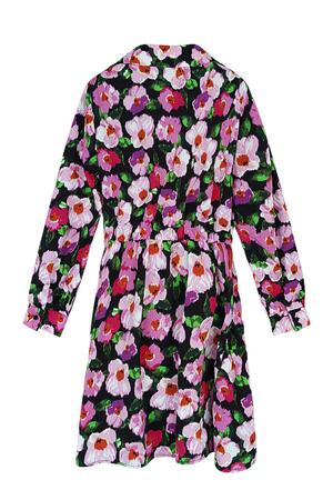 Kleid mit Blumendruck und Knopfdetail Schwarz Multi L h5 Bild3