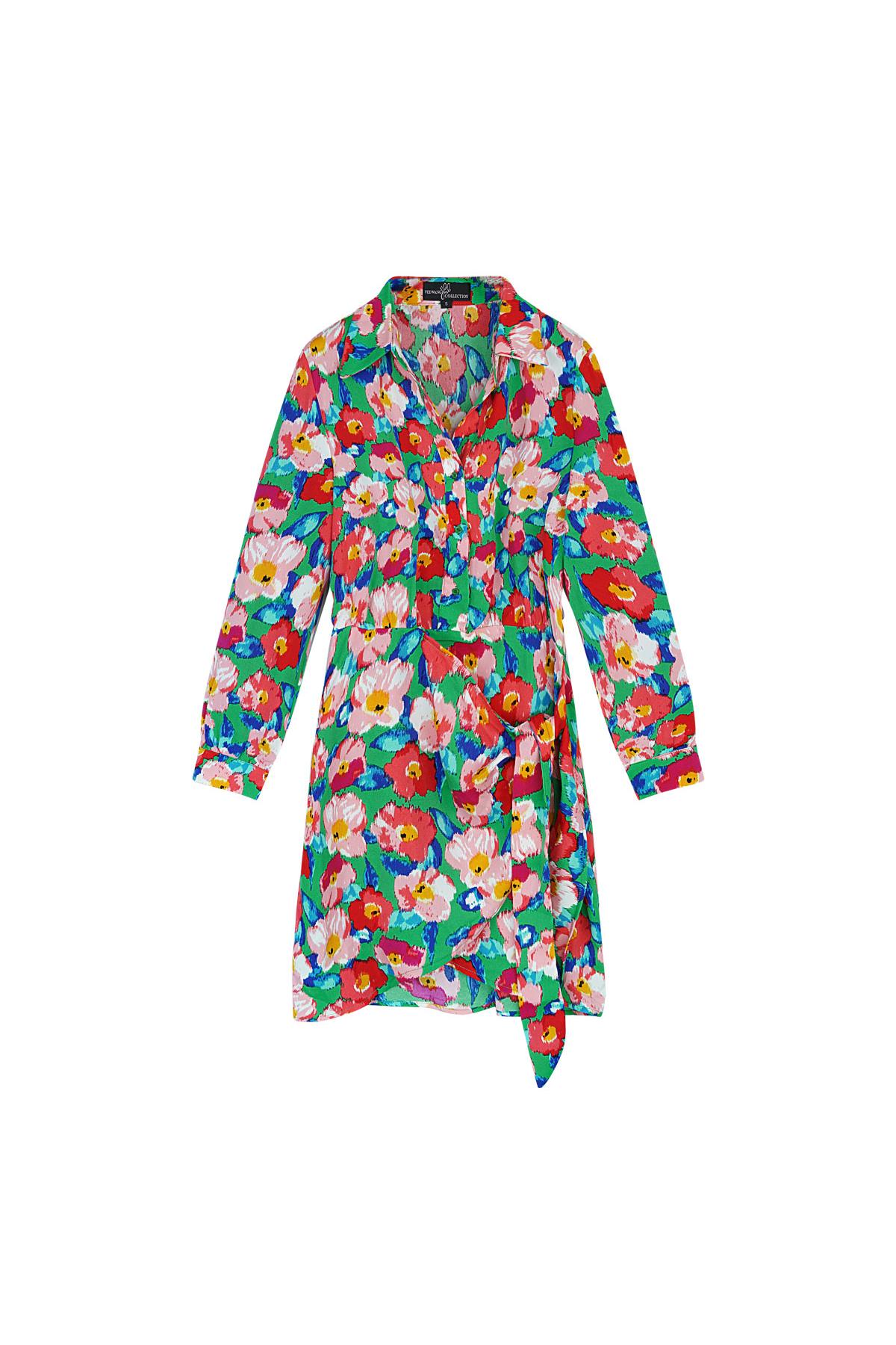 Flower print dress with button detail Multi L 2