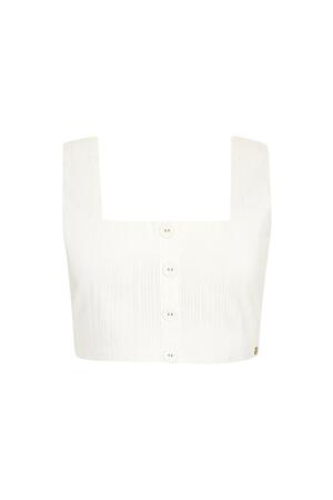 Crop top knot detail - white S h5 