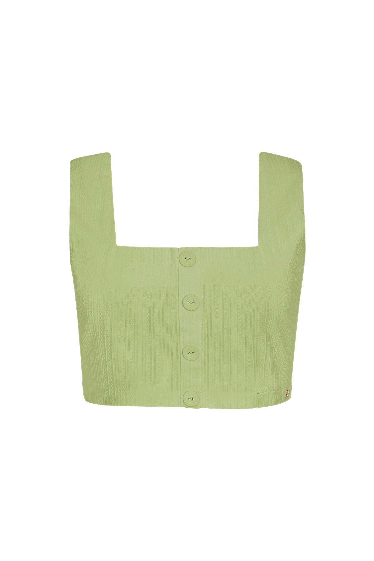 Crop top knot detail - green L 2