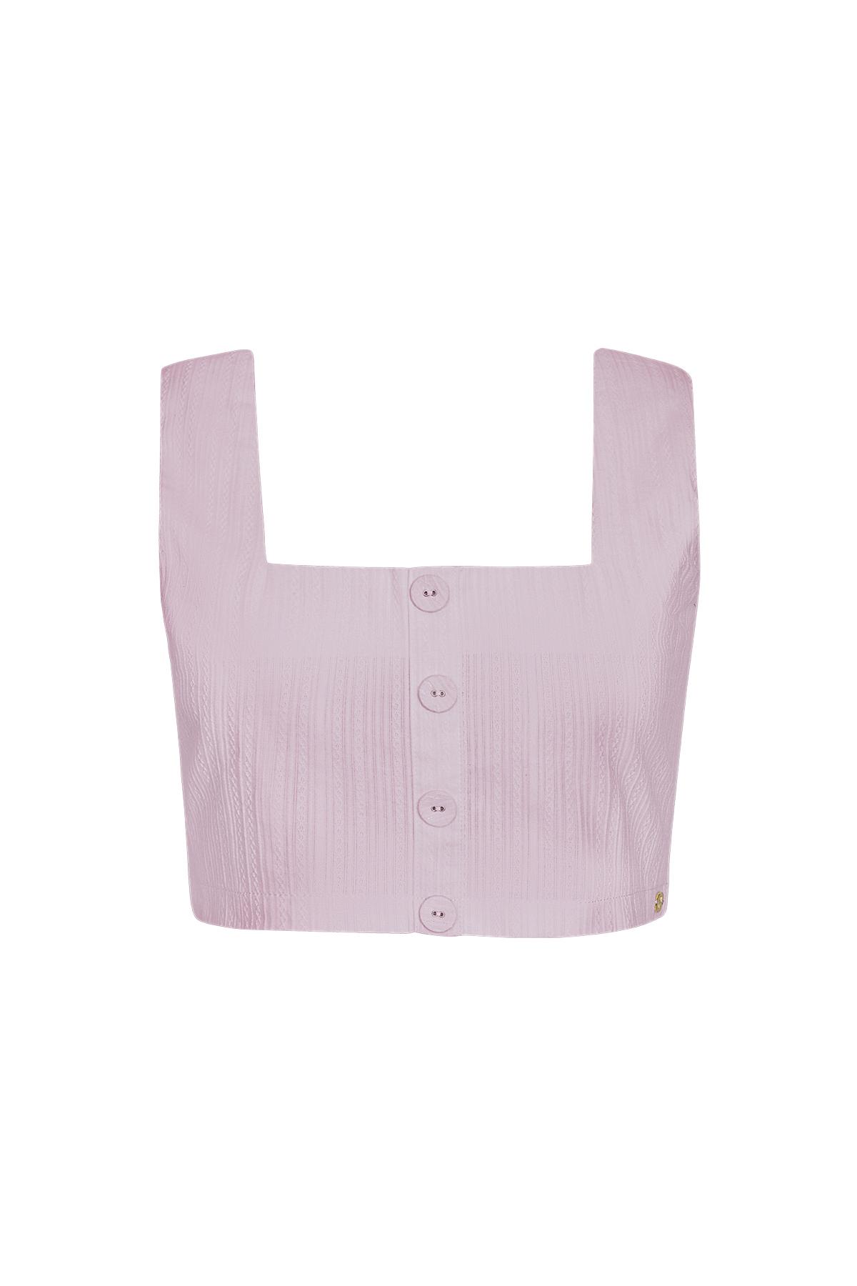 Crop top knot detail - lilac S