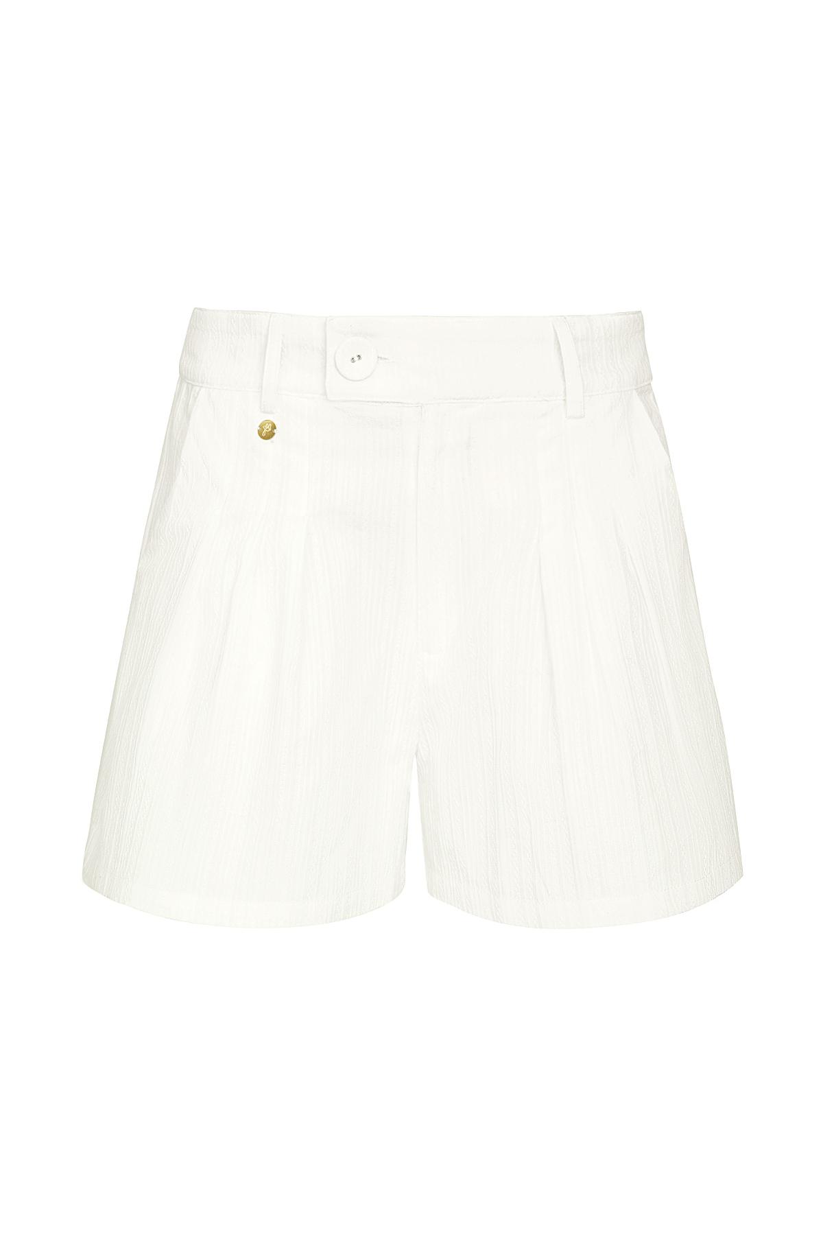 Shorts mit Knopfdetail - weiß S h5 