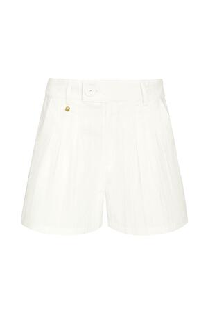 Shorts mit Knopfdetail - weiß S h5 