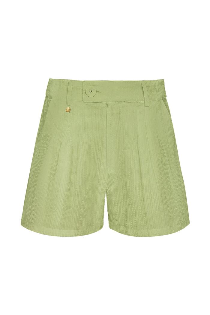 Pantalón corto detalle botón - verde S 