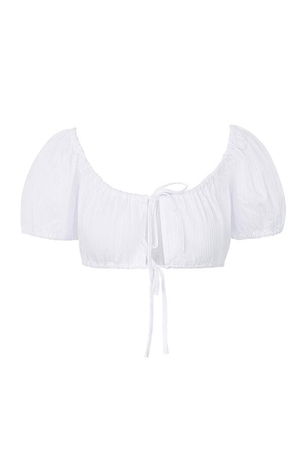 Crop top knotted White L