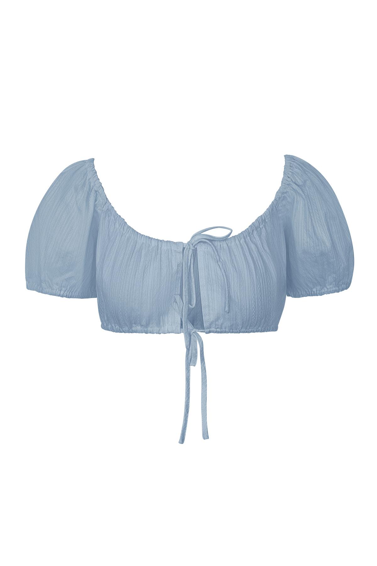 Crop top knotted Blue M 2