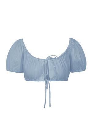Crop top knotted Blue M h5 