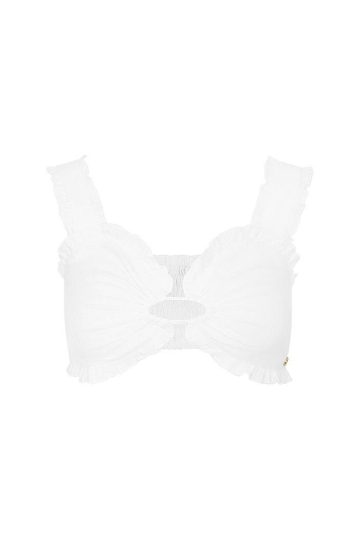 Crop top cut out - white S 