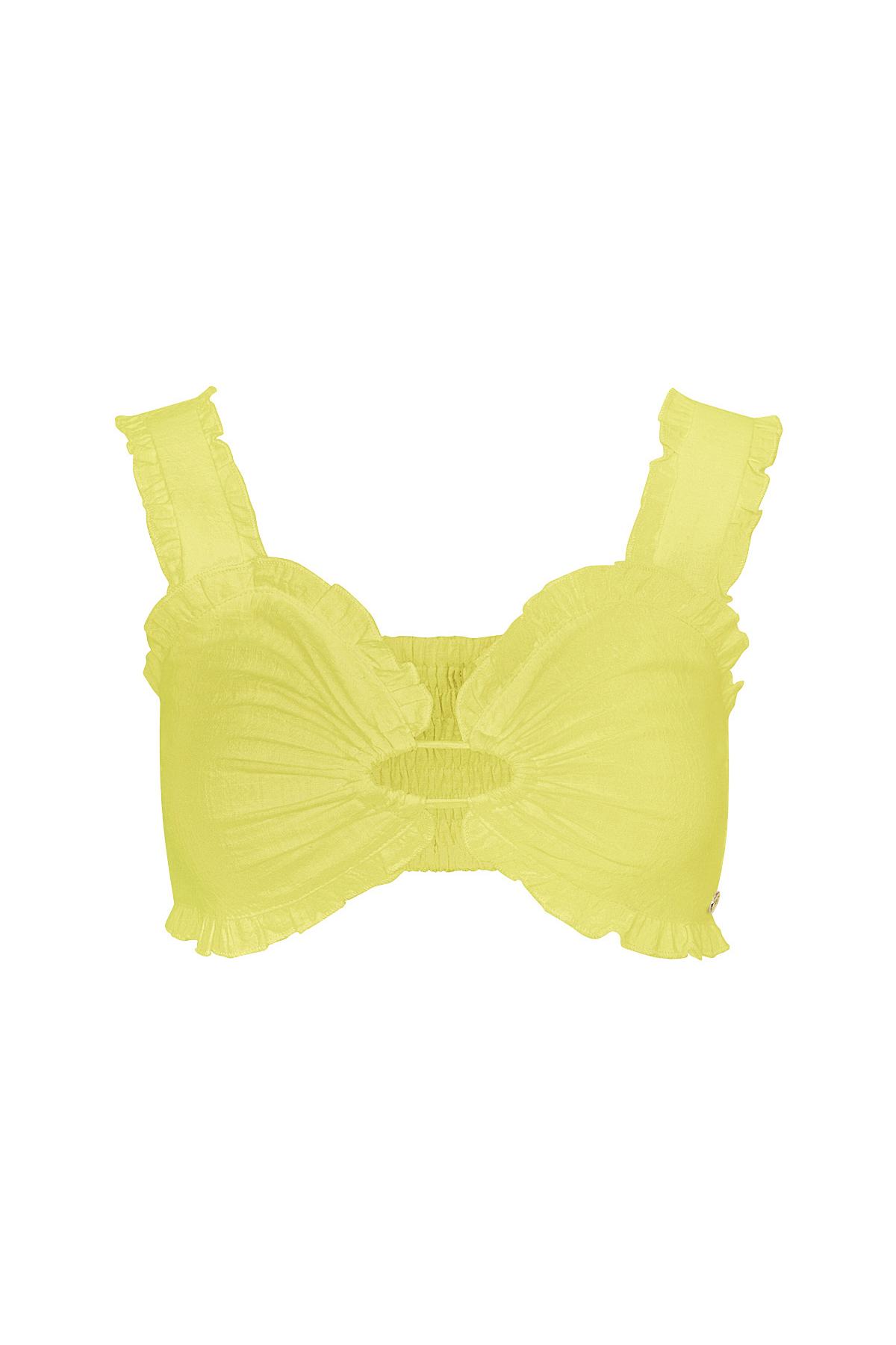 Crop top cut out - yellow M 