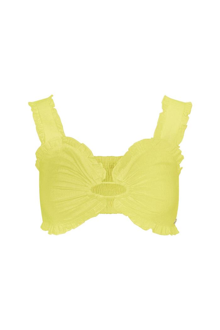 Crop top cut out - yellow S 
