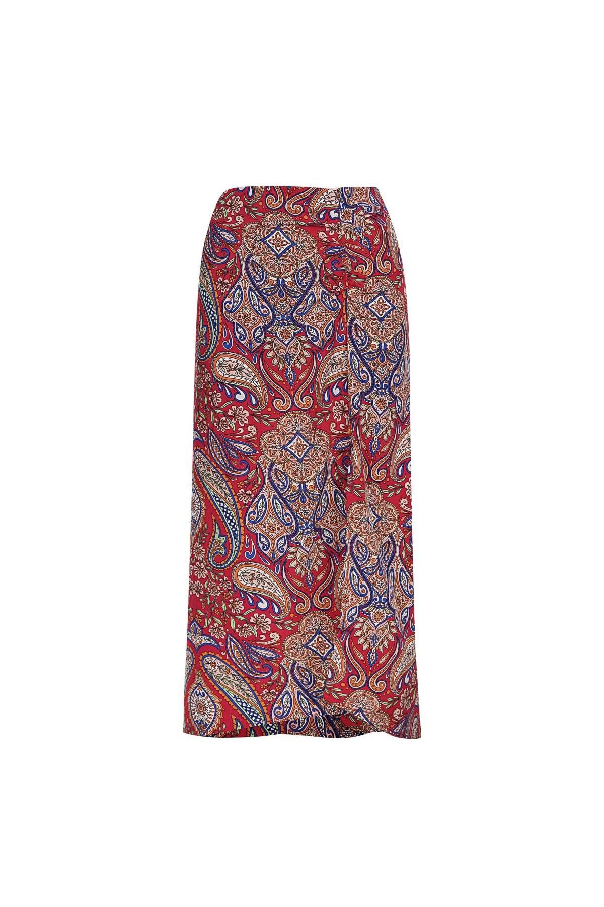 Maxi skirt red/blue S h5 