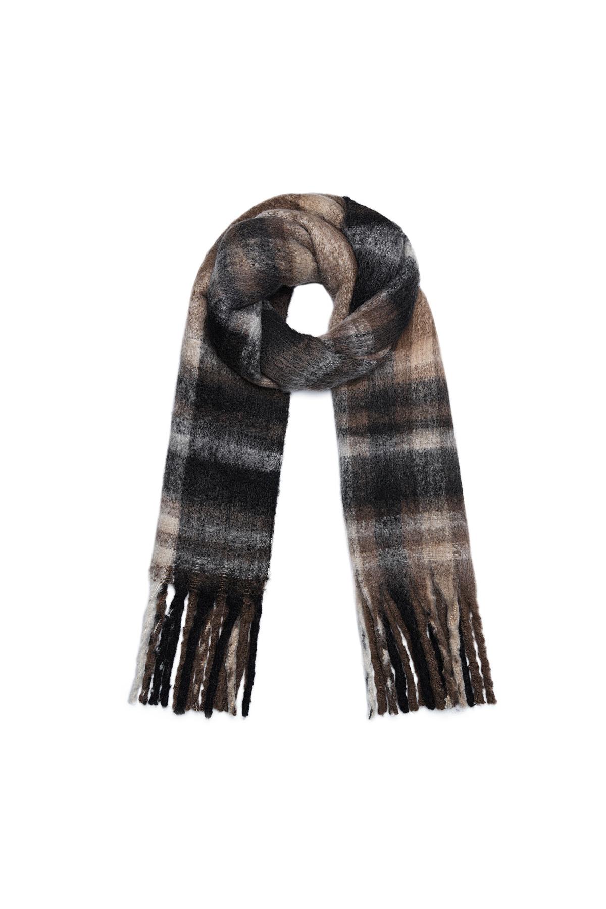 Scarf happy print Brown & Black Polyester