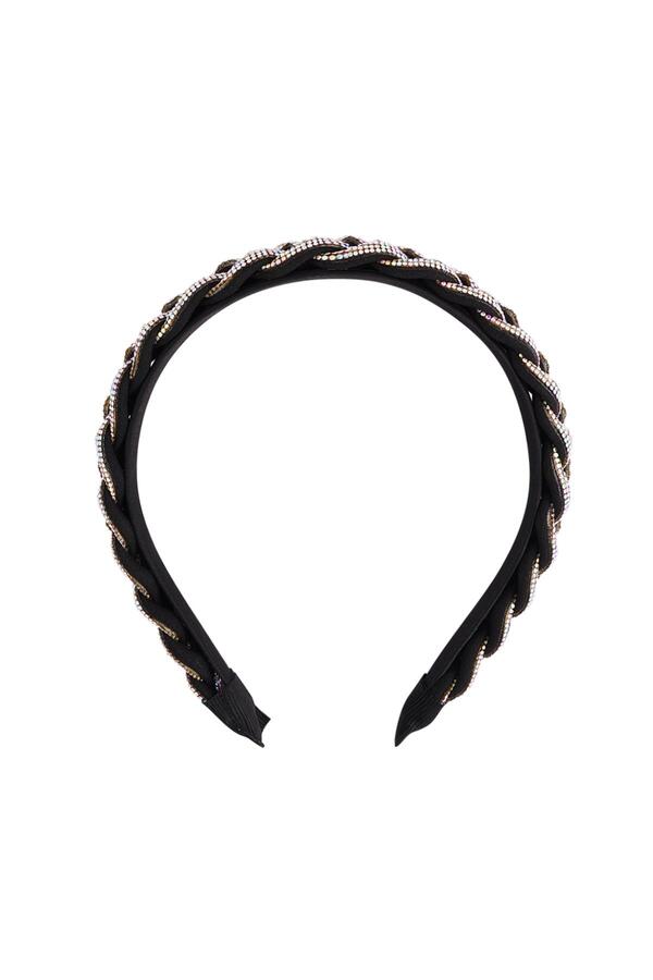 Hair band glitter braid - multi Metal