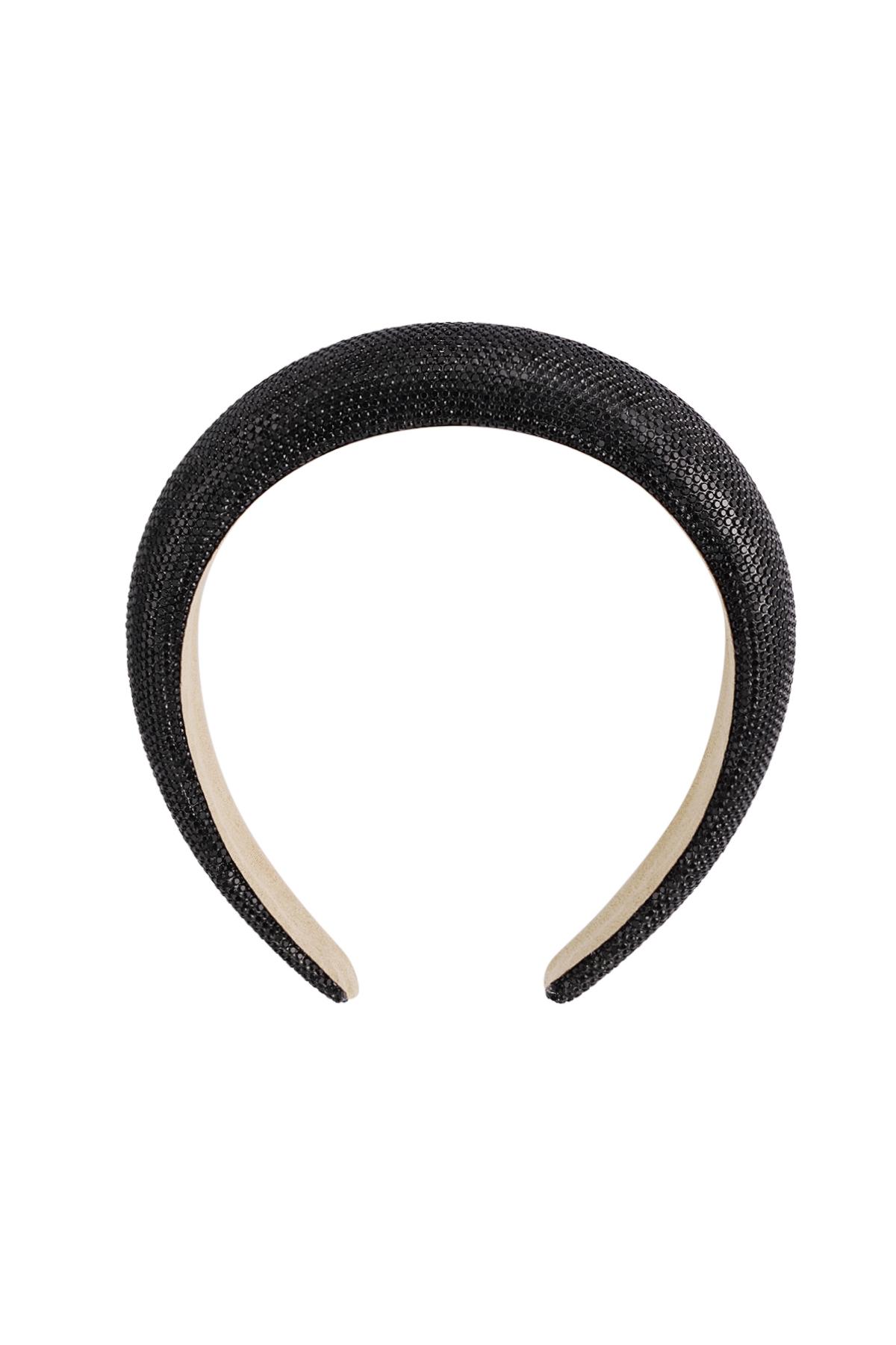 Haarband Glitzer - schwarz Kunststoff