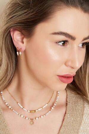 Collier de perles avec pendentif étoile Or Acier inoxydable h5 Image2