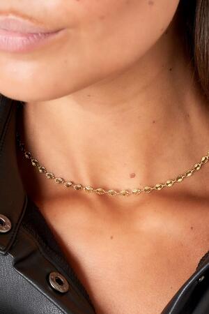 Stainless steel chain with open oval links Gold h5 Picture3