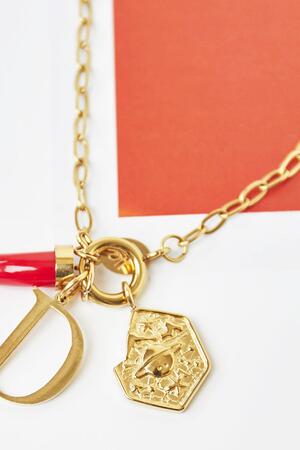 Charm D Gold Stainless Steel h5 Immagine2