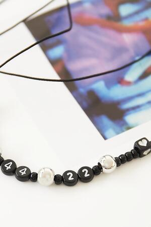 Beads Number 2 - 4MM Schwarz & Weiß Kunststoff h5 Bild3